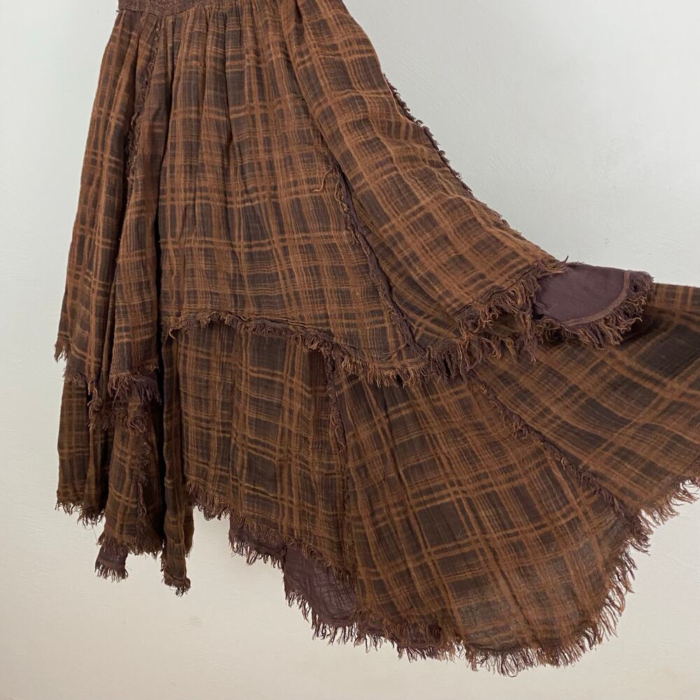 FP One - Free People Averie Maxi Skirt - Brown Combo - XS - Picture 5 of 10